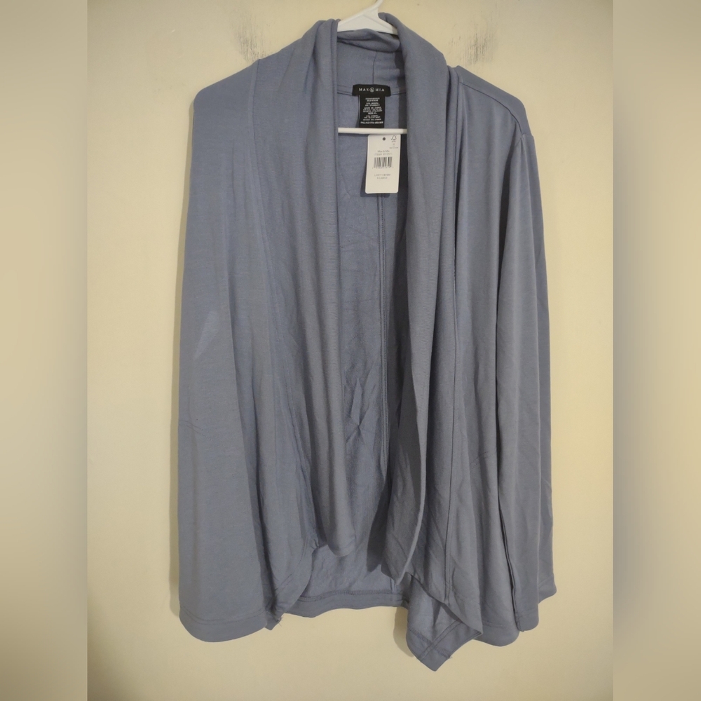Max & Mia Blue Cardigan XL Classic Casual Office Minimalist Business‎ Casual